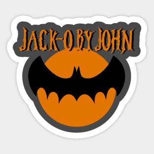 Bat With Orange Moon Sticker